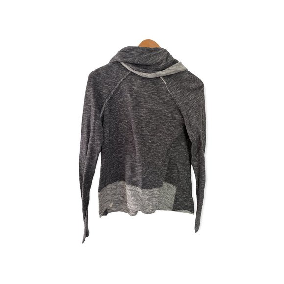 Free People Beach Cowl Neck Pullover Medium M Gray Sweater Sweatshirt Cocoon - Picture 3 of 6